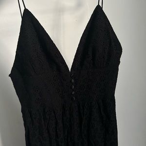 Alice + Olivia strap maxi romper black